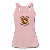 Women’s Racerback Tank - Catch Tacos Not Feelings - heather dusty rose