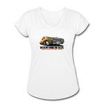 Women's V-Neck T-Shirt - My Mind On Tacos - white