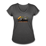 Women's V-Neck T-Shirt - My Mind On Tacos - deep heather