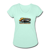 Women's V-Neck T-Shirt - My Mind On Tacos - mint