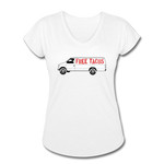 Women's V-Neck T-Shirt - Free Taco Van - white