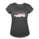 Women's V-Neck T-Shirt - Free Taco Van - deep heather