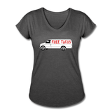 Women's V-Neck T-Shirt - Free Taco Van - deep heather