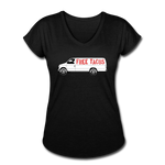 Women's V-Neck T-Shirt - Free Taco Van - black