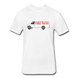 Fitted Men's T-Shirt - Free Taco Van - white