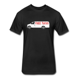 Fitted Men's T-Shirt - Free Taco Van - black