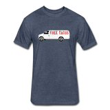 Fitted Men's T-Shirt - Free Taco Van - heather navy