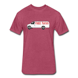 Fitted Men's T-Shirt - Free Taco Van - heather burgundy