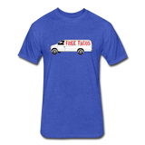 Fitted Men's T-Shirt - Free Taco Van - heather royal