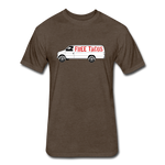 Fitted Men's T-Shirt - Free Taco Van - heather espresso