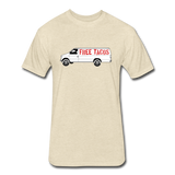 Fitted Men's T-Shirt - Free Taco Van - heather cream