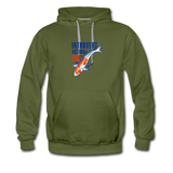 Men’s Premium Hoodie - Introvert Acting Koi - olive green