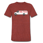 Men's Tri-Blend T-Shirt - Free Taco Van - heather cranberry