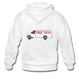 Men's Heavy Blend Zip Hoodie - Free Taco Van - white