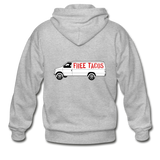 Men's Heavy Blend Zip Hoodie - Free Taco Van - heather gray