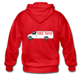 Men's Heavy Blend Zip Hoodie - Free Taco Van - red