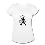 Women's V-Neck T-Shirt - Bust A Gnat - white