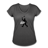 Women's V-Neck T-Shirt - Bust A Gnat - deep heather