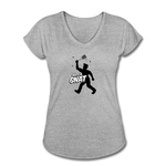 Women's V-Neck T-Shirt - Bust A Gnat - heather gray