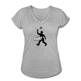 Women's V-Neck T-Shirt - Bust A Gnat - heather gray