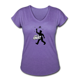 Women's V-Neck T-Shirt - Bust A Gnat - purple heather