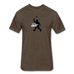 Fitted Men's T-Shirt - Bust A Gnat - heather espresso