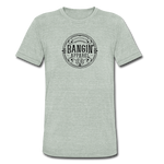 Men's Tri-Blend T-Shirt - Bangin' Apparel Co. Logo (Black) - heather gray