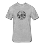 Fitted Men's T-Shirt - Bangin' Apparel Co. Logo (Black) - heather gray