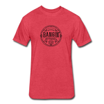 Fitted Men's T-Shirt - Bangin' Apparel Co. Logo (Black) - heather red