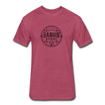 Fitted Men's T-Shirt - Bangin' Apparel Co. Logo (Black) - heather burgundy