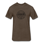 Fitted Men's T-Shirt - Bangin' Apparel Co. Logo (Black) - heather espresso