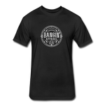 Fitted Men's T-Shirt - Bangin' Apparel Co. Logo (White) - black