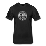 Fitted Men's T-Shirt - Bangin' Apparel Co. Logo (White) - black