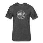 Fitted Men's T-Shirt - Bangin' Apparel Co. Logo (White) - heather black