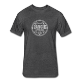 Fitted Men's T-Shirt - Bangin' Apparel Co. Logo (White) - heather black