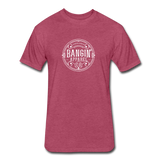 Fitted Men's T-Shirt - Bangin' Apparel Co. Logo (White) - heather burgundy