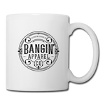 Coffee/Tea Mug - Bangin' Apparel Co. Logo - white