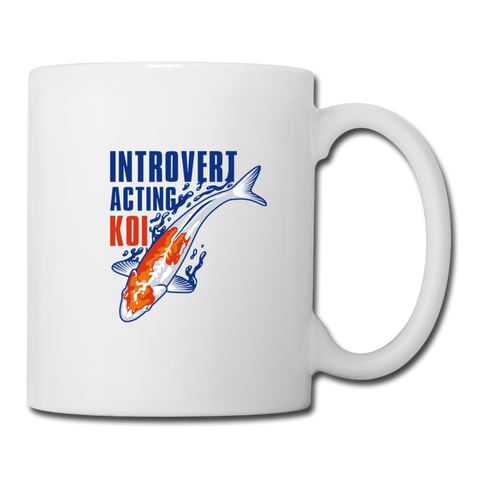 Coffee/Tea Mug - Introvert Acting Koi - white