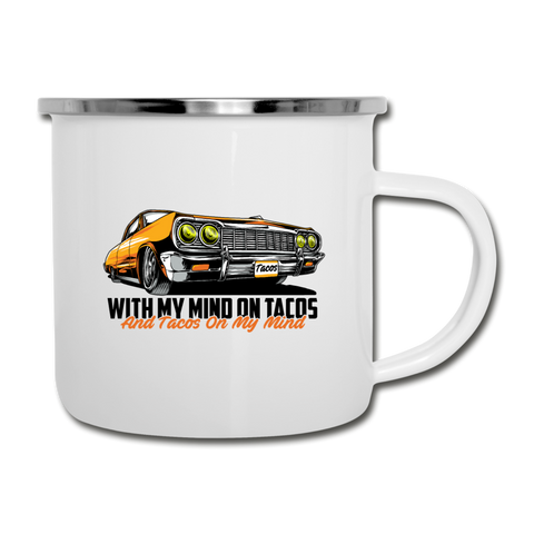 Camper Mug - My Mind On Tacos - white