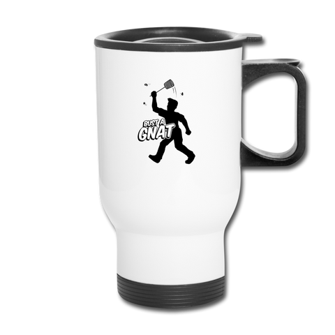 Travel Mug - Bust A Gnat - white