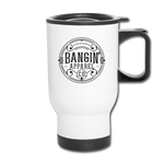 Travel Mug - Bangin' Apparel Co. Logo - white