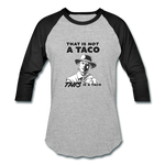 Baseball T-Shirt - This Is A Taco - heather gray/black