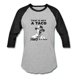 Baseball T-Shirt - This Is A Taco - heather gray/black