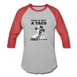 Baseball T-Shirt - This Is A Taco - heather gray/red