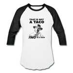 Baseball T-Shirt - This Is A Taco - white/black