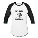 Baseball T-Shirt - This Is A Taco - white/black