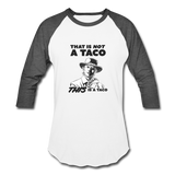 Baseball T-Shirt - This Is A Taco - white/charcoal