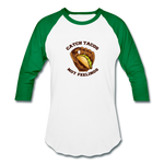 Baseball T-Shirt - Catch Tacos Not Feelings - white/kelly green