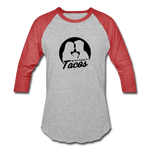 Baseball T-Shirt - My Love Language Is Tacos - heather gray/red