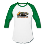 Baseball T-Shirt - My Mind On Tacos - white/kelly green